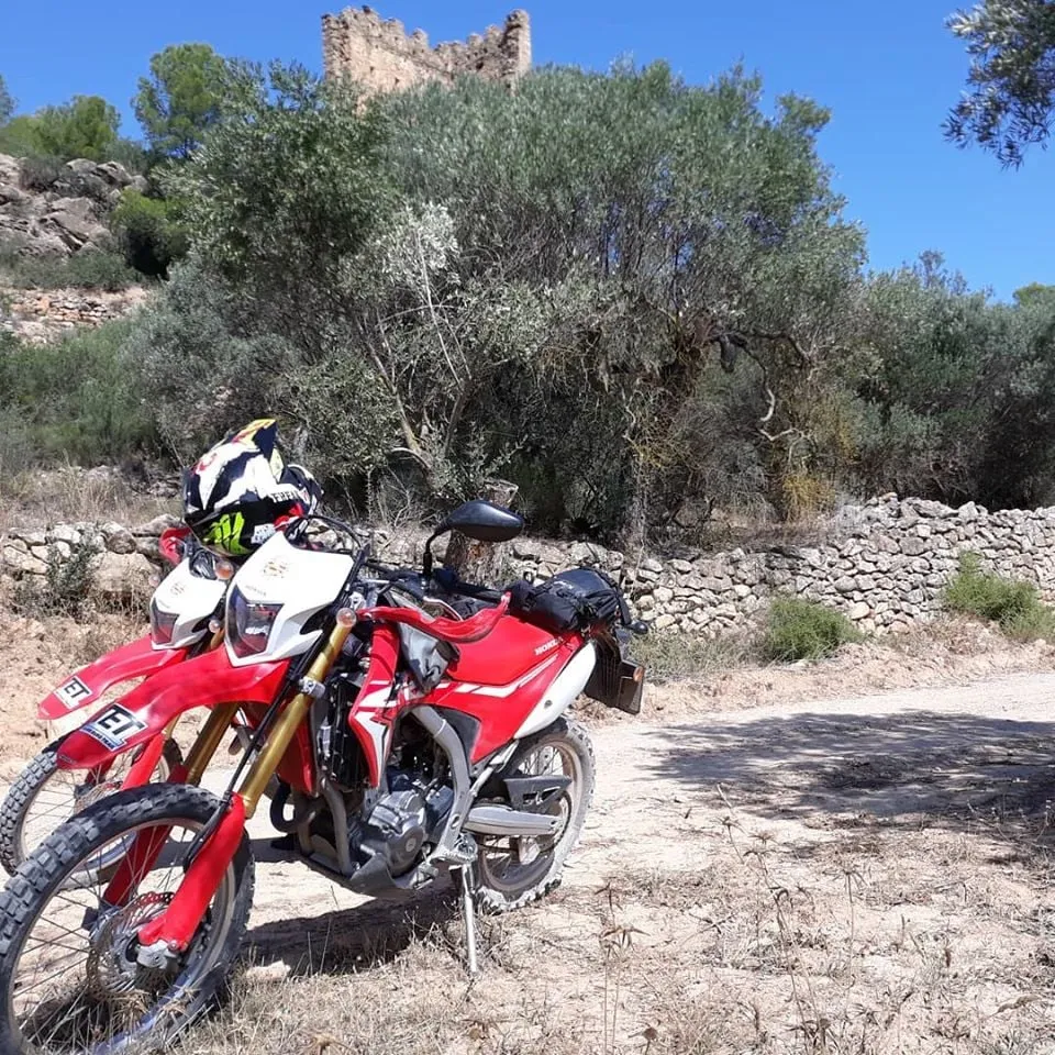 Stone watchtower on a ridge above the Ebro valley